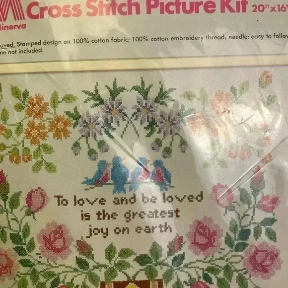 Vintage CM Columbia-Minerva Cross Stich Picture Kit 20x16 - Picture 2 of 14
